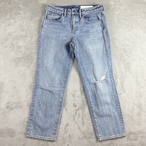 Treasure & Bond Jeans 30 Blue Denim Grant Boyfriend Mid Rise Ankle Distressed